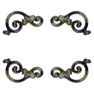 Décors d'angles aux formes arrondies en aluminium largeur 205x100