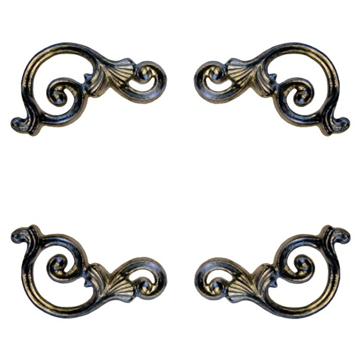 Décors d'angles aux formes arrondies en aluminium largeur 205x100