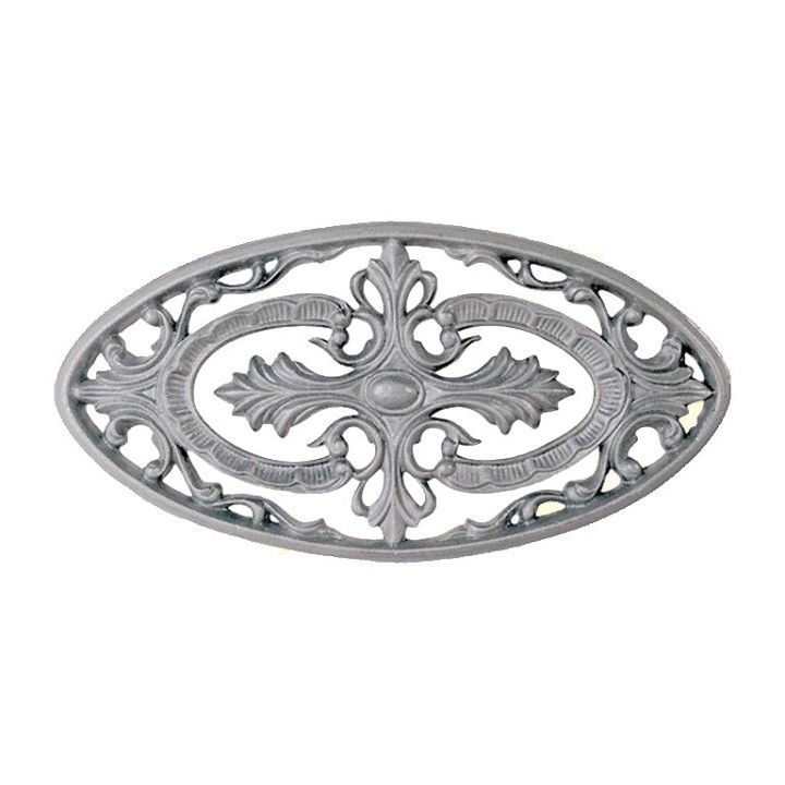 Palmettes ovales 340x170mm en fonte, aluminium et fonte zinguée