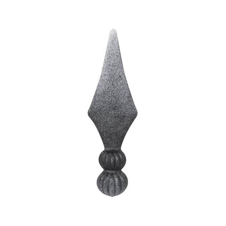 Pointe de lance forgée 135mm à 190mm avec deux boules crantées