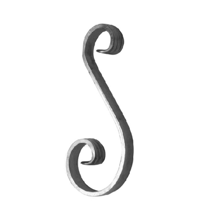 Volutes en S dissymétriques aluminium hauteur 185mm à 230mm