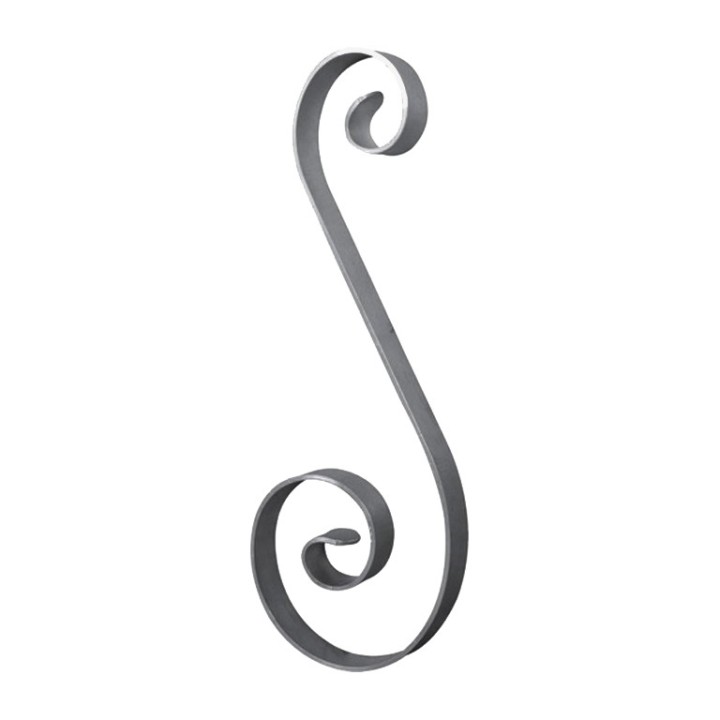 Volute en forme de S aluminium hauteur 316x119mm 20x3mm