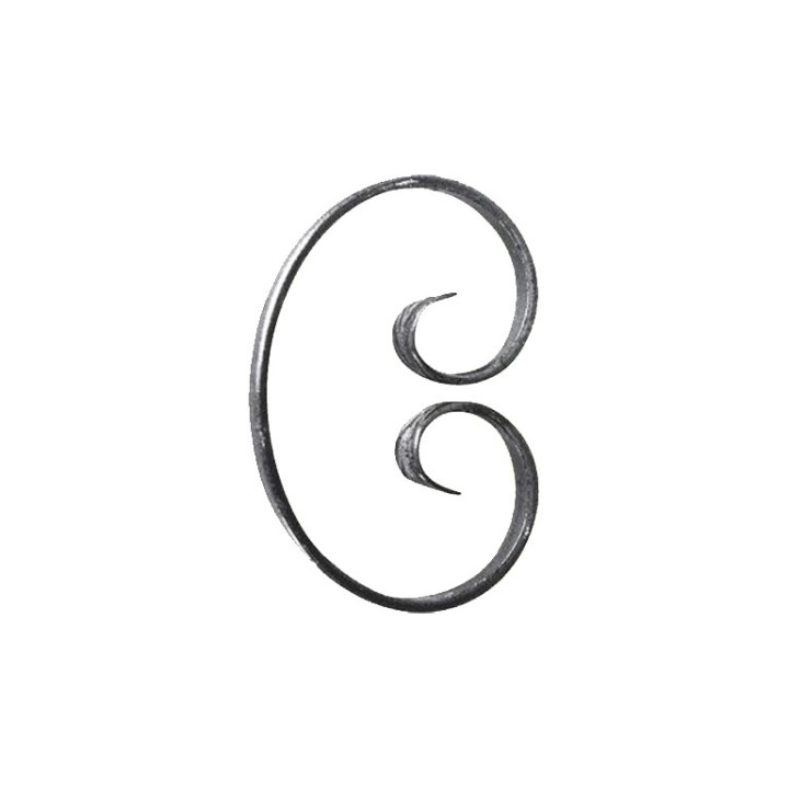 Volutes en forme de C avec bouts en queue de carpe 115 et 150mm
