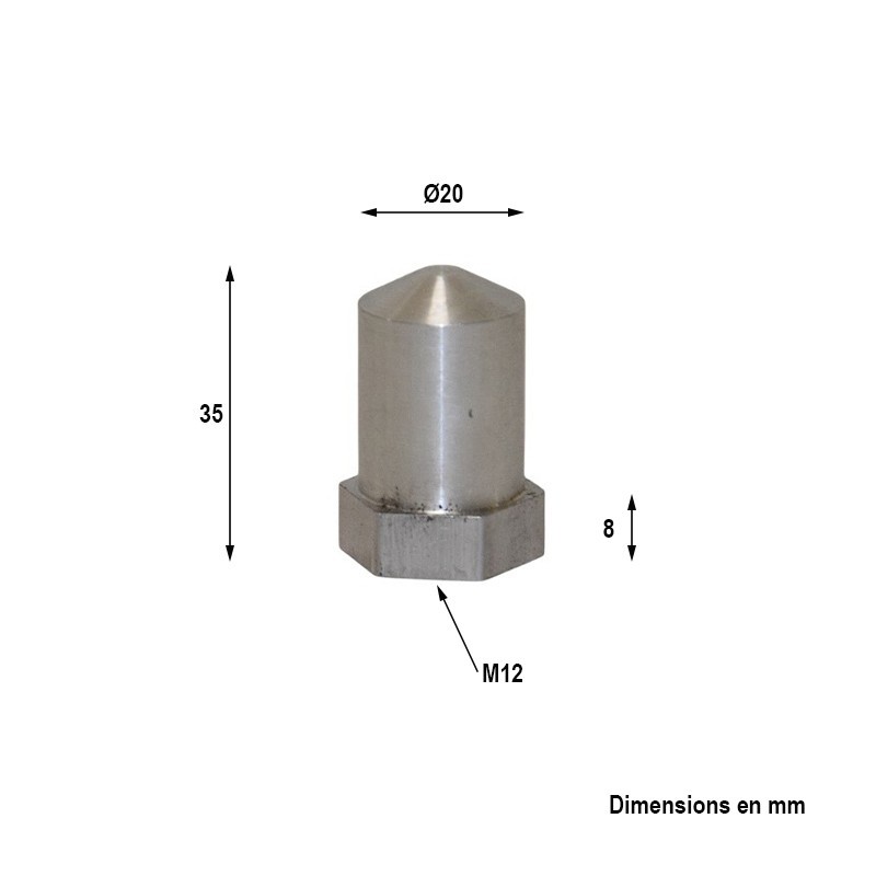 Axes Ø20mm pour changer les axes Ø12mm des crapaudines