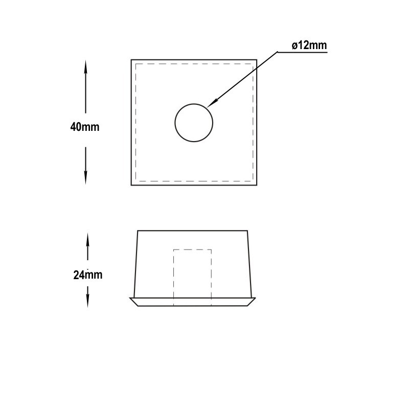 Jonctions de crapaudines alu pour tubes de 40x40mm ou 50x50mm