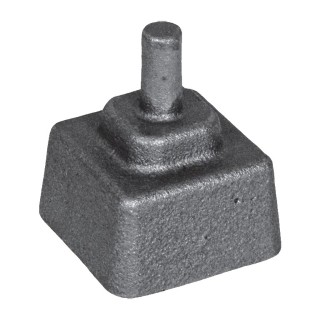 Crapaudine en fonte à sceller base 55x55mm avec axe Ø12mm