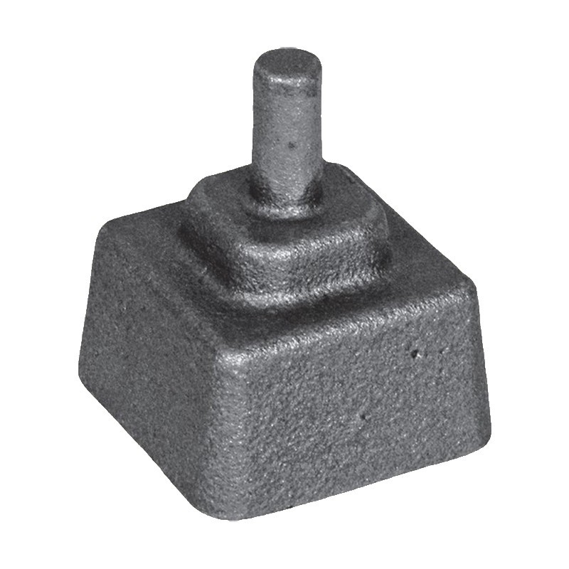 Crapaudine en fonte à sceller base 55x55mm avec axe Ø12mm
