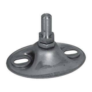 Crapaudines base ovale acier zingué ou inox axe Ø12mm ou Ø20mm