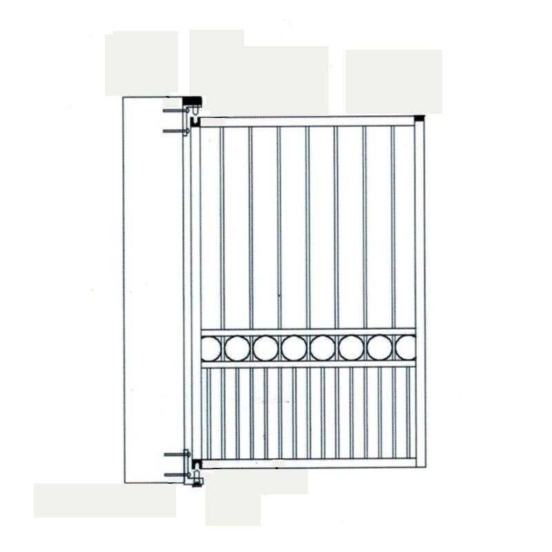 Ensemble gond et pivot en acier sur équerres pour 30x30 40x40mm