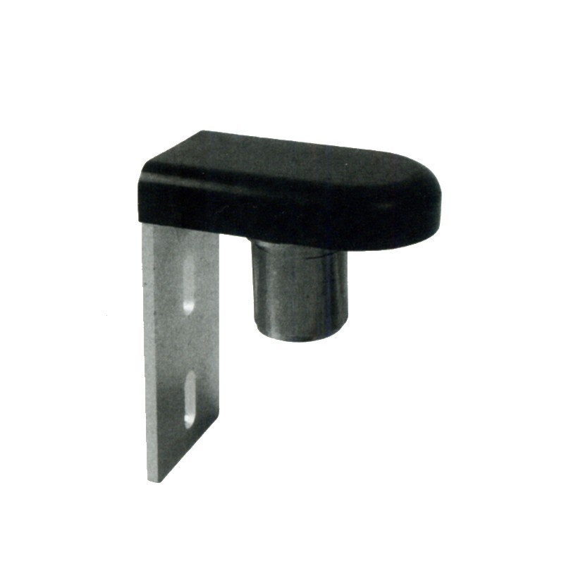 Ensemble gond et pivot en acier sur platines pour tube 40x40mm