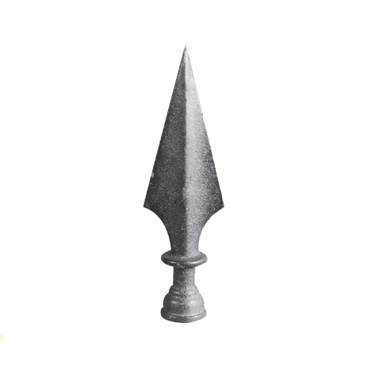Pointe de lance flèche en fonte 185mm alésage ø16mm larg. 55mm