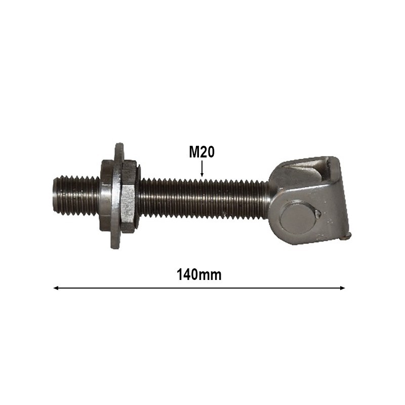Gonds charnières en acier inoxydable M20 à souder et visser 140mm