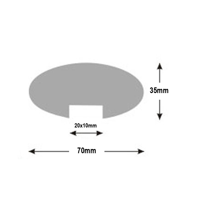 Mains courantes en bois de hêtre ou de moabi ovale 70x35mm 2m