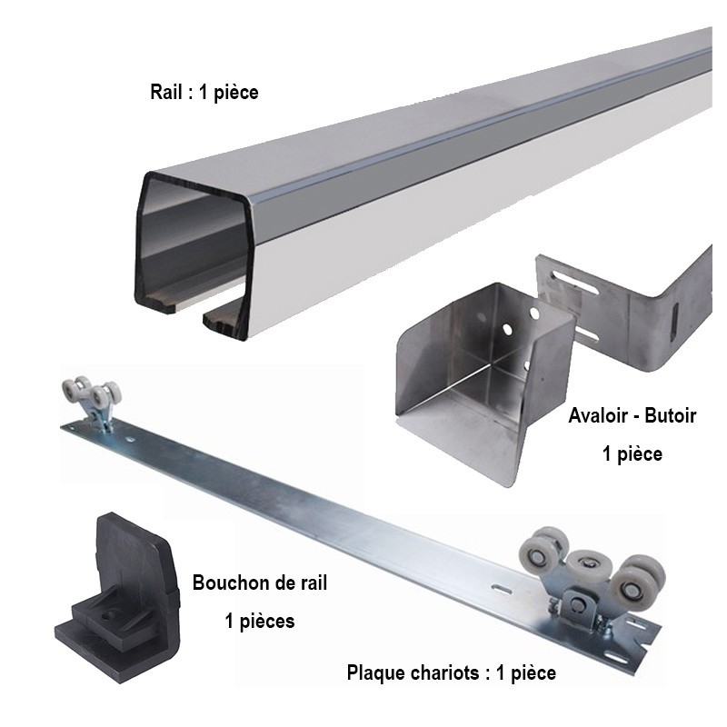lot pièces portails autoportants cantilever sur plaque 4,5m à 350kg