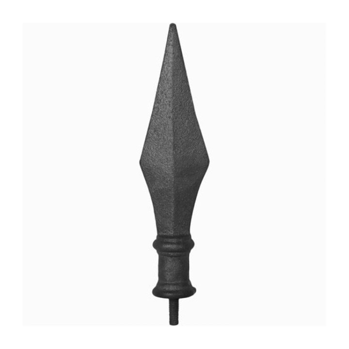 Pointe de lance flèche en fonte 150mm inert en acier base ø23mm