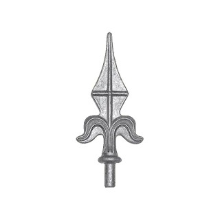 Pointe de lance fleur de lys aluminium avec embout ø12 et ø16mm
