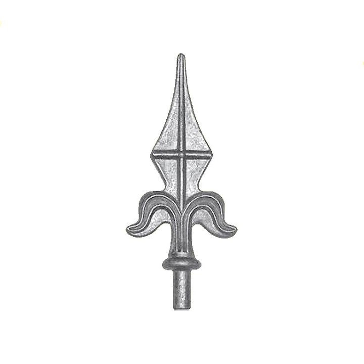Pointes de lances fleur de lys aluminium 130mm ronds ø12ou16mm