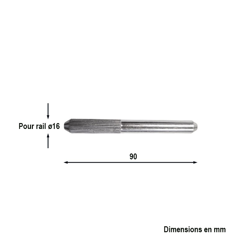 Jonctions acier zingué pour jonction entre rails à sceller ø16 ø20mm