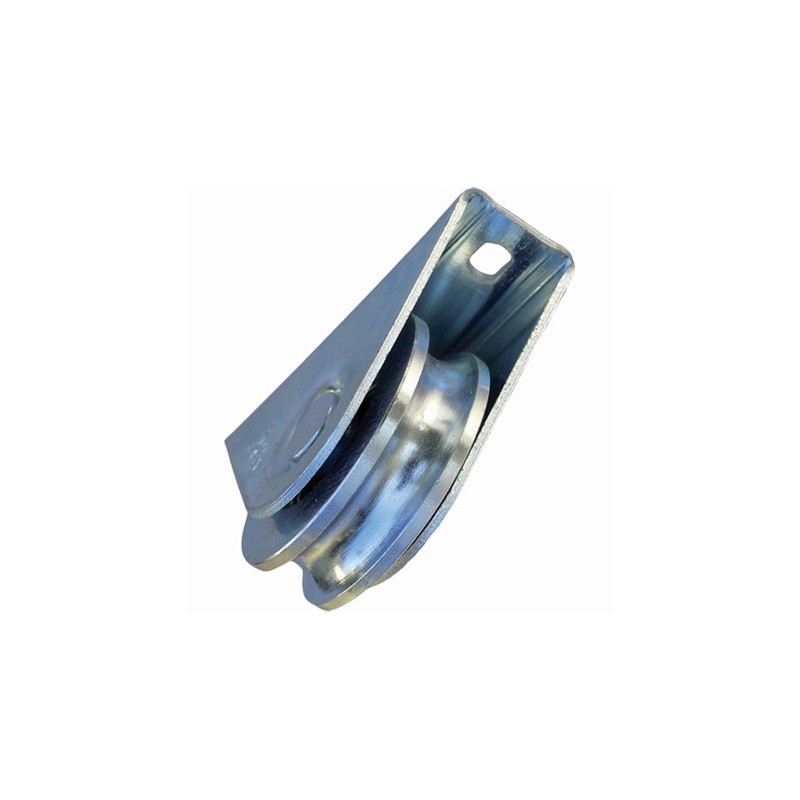 Roulettes à visser avec gorge en U de 16 acier ou inox ø60 et ø80mm