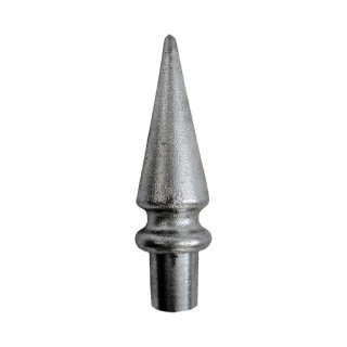 Pointe de lance effilée aluminium 70x22mm embout ø10à16mm