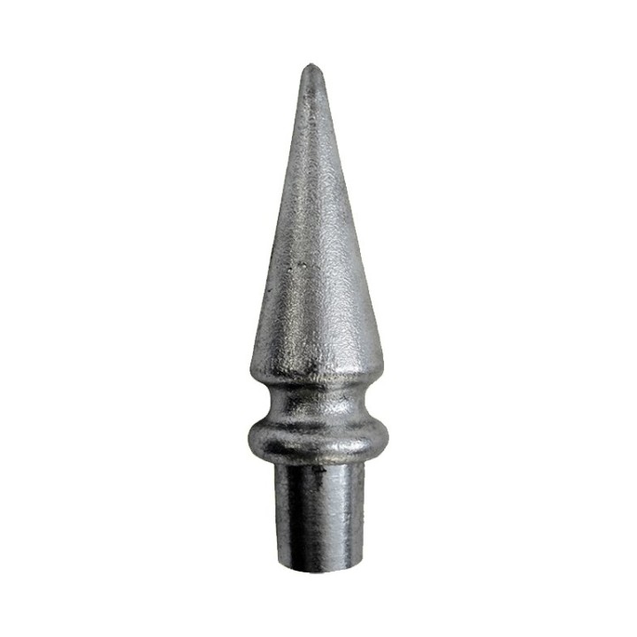Pointe de lance effilée aluminium 70x22mm embout ø10à16mm