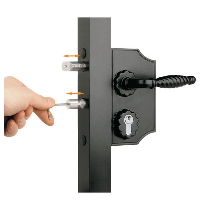 Serrures Locinox style industriel pour portail à battants haute qualité