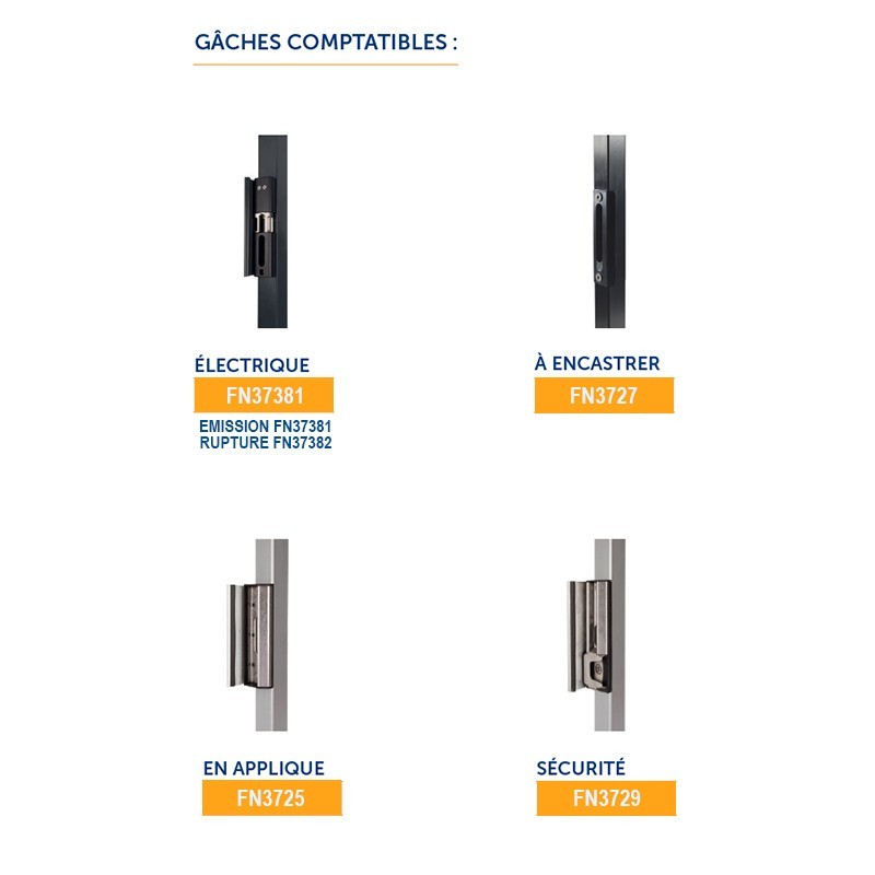 Serrures Locinox style industriel pour portail à battants haute qualité
