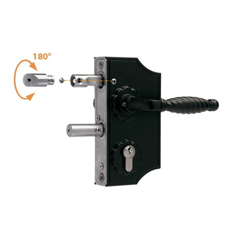 Serrures Locinox style industriel pour portail à battants haute qualité