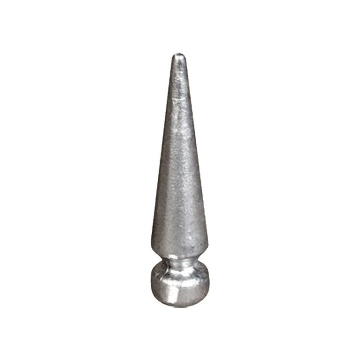 Pointe de lance effilée en aluminium 112mm collerette ø26mm
