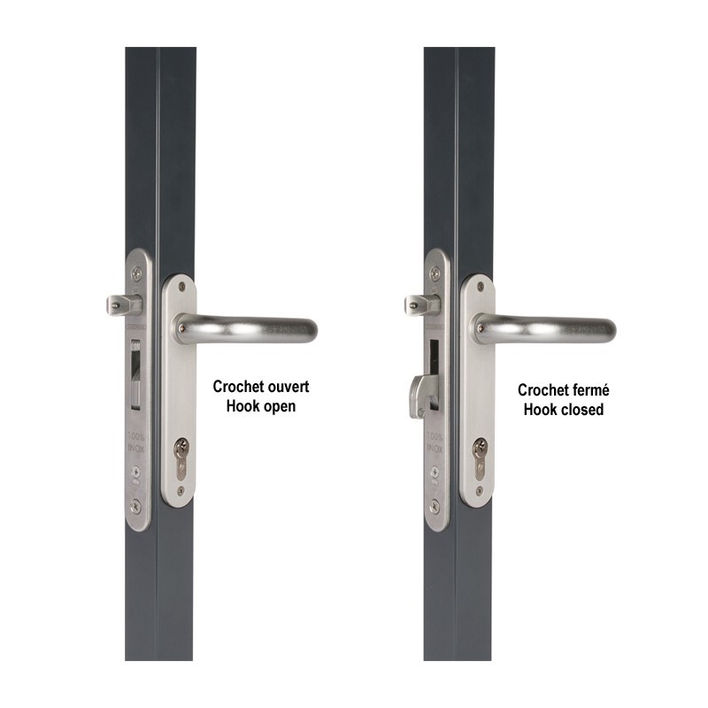 Serrures en inox Locinox pour ortails à battants tubes 40,50 ou 60mm