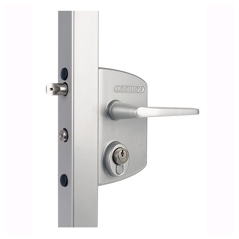 Serrures Locinox style industriel pour portail à battants 40 à 60mm