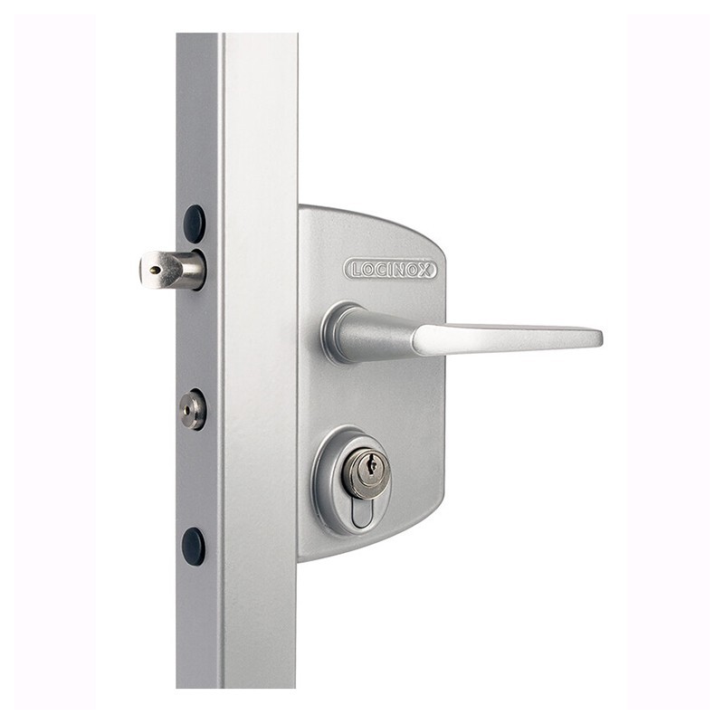 Serrures Locinox style industriel pour portail à battants 60 à 80mm