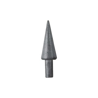 Pointe de lance effilée aluminium 70mm embout ø15,5mm à coller