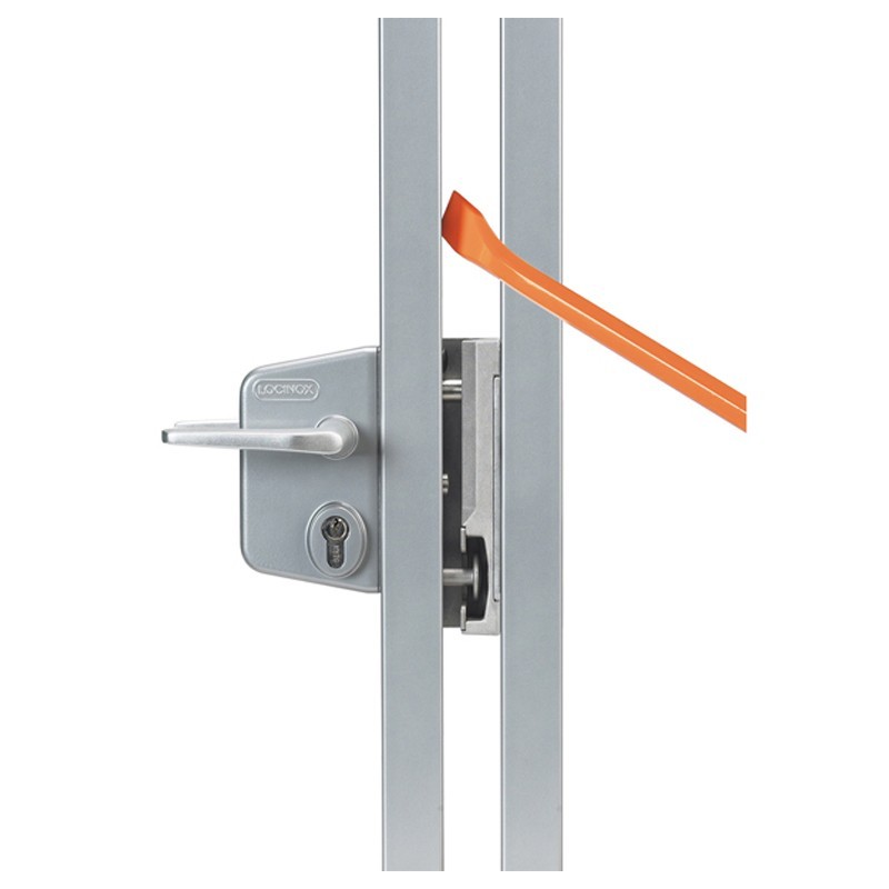 Serrures Locinox style industriel pour portail à battants 60 à 80mm