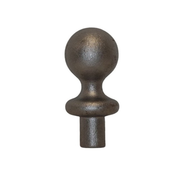 Décor boule en acier 50mm ø30mm avec embout ø16mm à souder