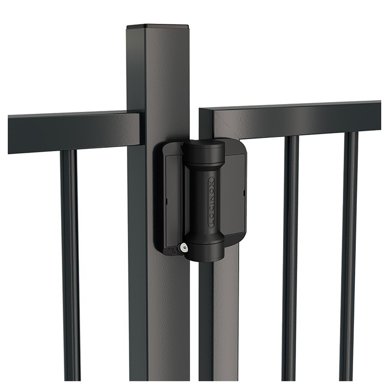 Charnières à ressort Locinox Serval pour portillons avec tubes carrés