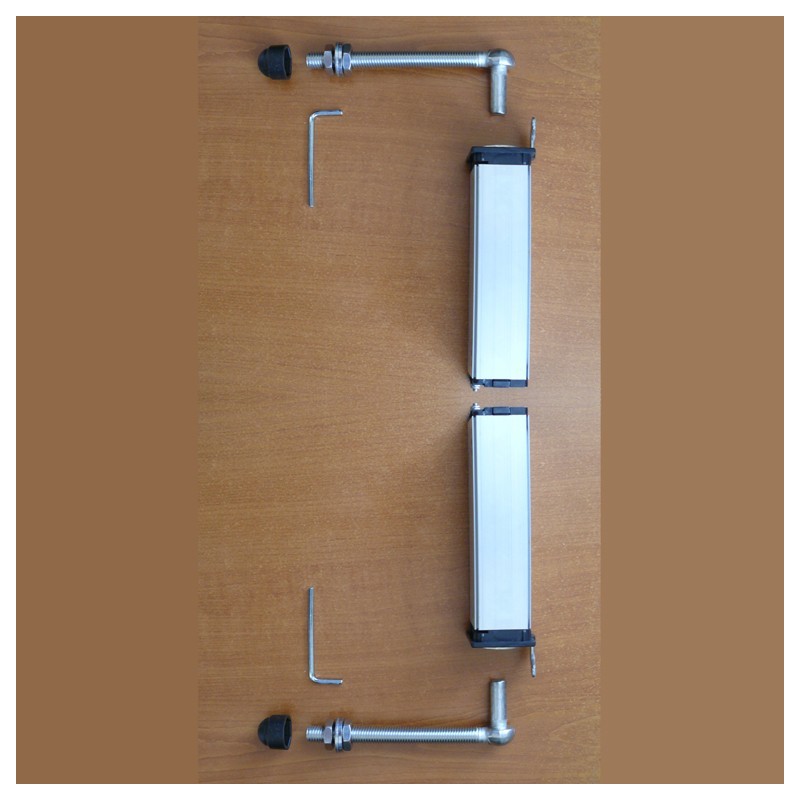 Charnières à ressort Locinox pour tubes carrés de 40x40mm 75kg