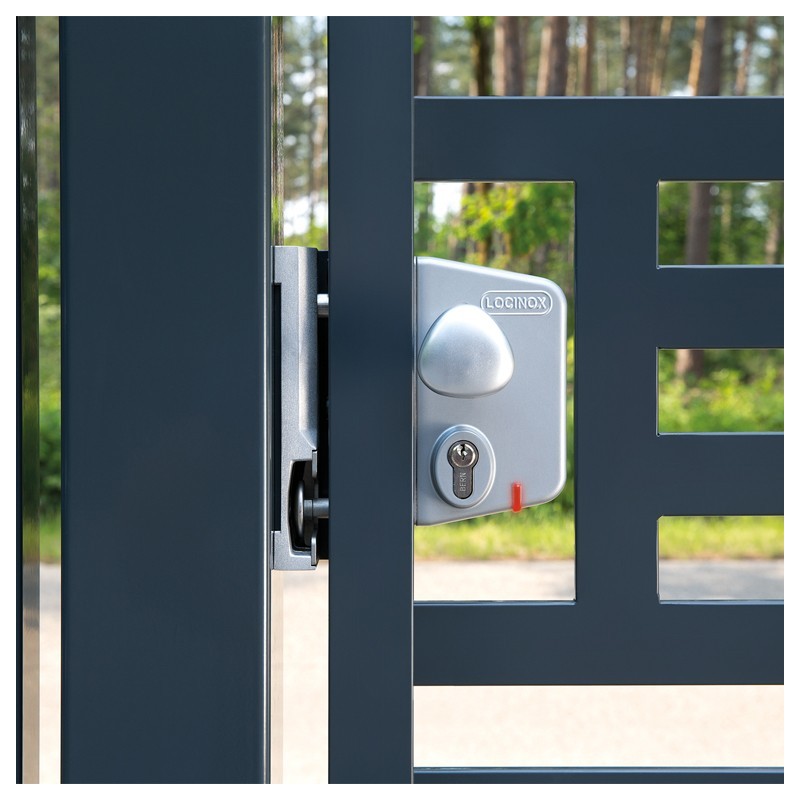 Gache locinox securite pour portails ouvrants à battants en applique