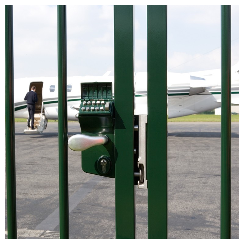 Gache locinox securite pour portails ouvrants à battants en applique