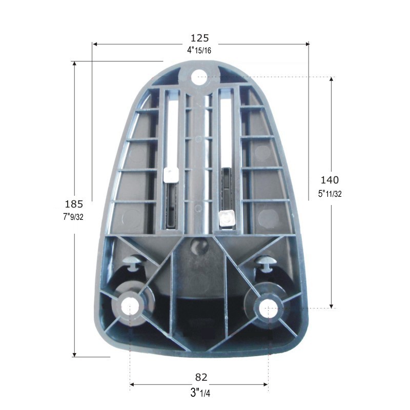 Sabots de portails en résine avec basculeur au pied en acier inox