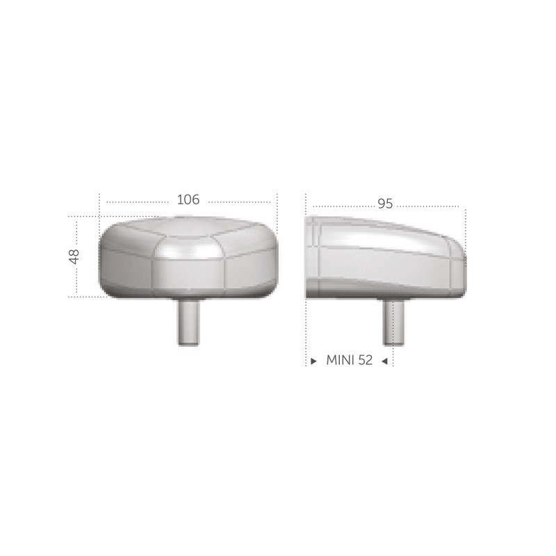 Gond modulo universel inox/pvc pour portails légers moins de 75kg