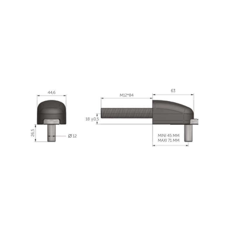 Ces gonds modulo sont en acier inox pour portails légers - de 75kg