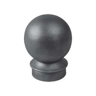 Boules en acier avec collerette pour potelets urbains de Ø76mm ext