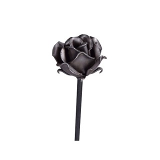 Rose décoratine en acier forgé en 3D avec pétales formées montées