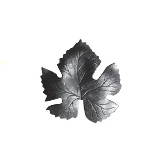 Feuilles de vignes décoratives en acier forgé hauteur 85 à 140mm