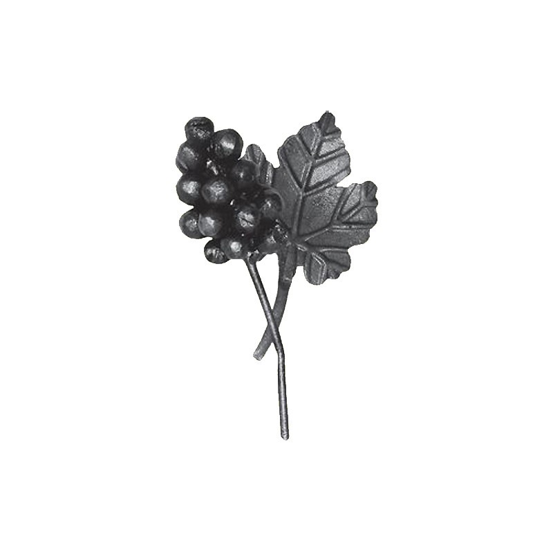 Ensembles grappes de raisin et feuilles de vignes décoratives