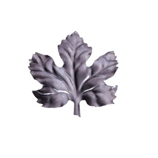 Feuille de vigne acier emboutie hauteur 95mm pour la décoration