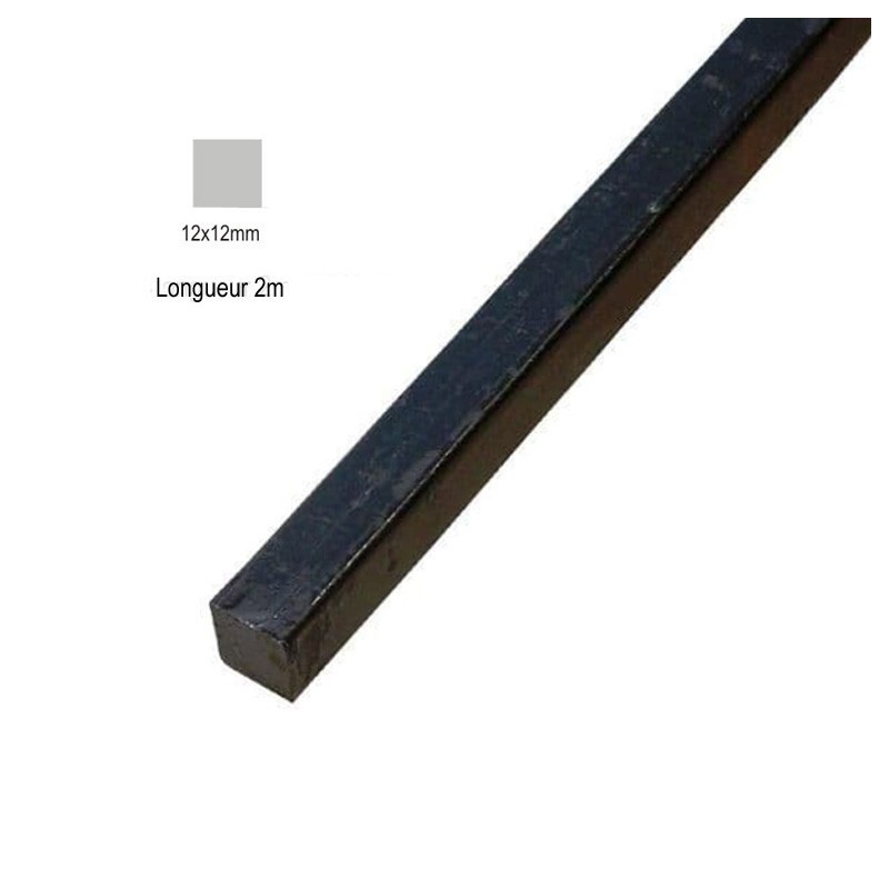 Barres de profilés lisses carrés 12x12mm à 20x20mm 2m ou 3m