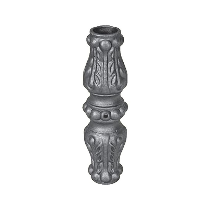 Garnitures hautes fonte nervurée vis M5 pour barreau ø14 ou 16mm