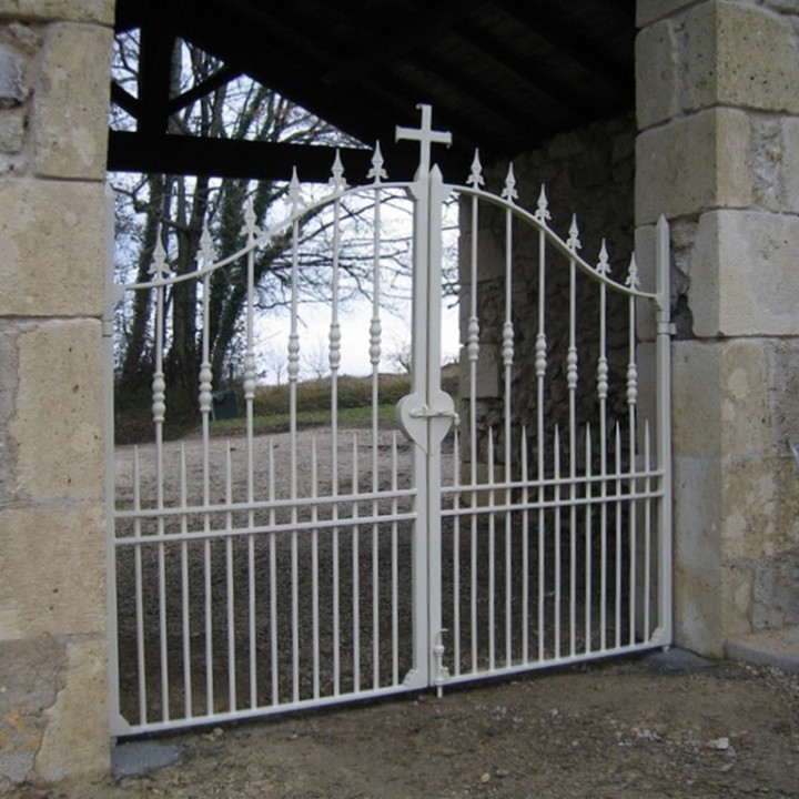 Garnitures hautes fonte nervurée vis M5 pour barreau ø14 ou 16mm
